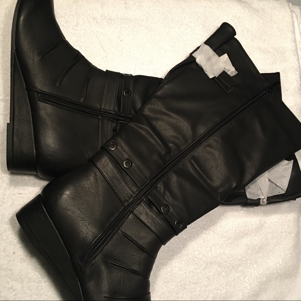 NWT Kisses black high boots - Picture 2 of 5